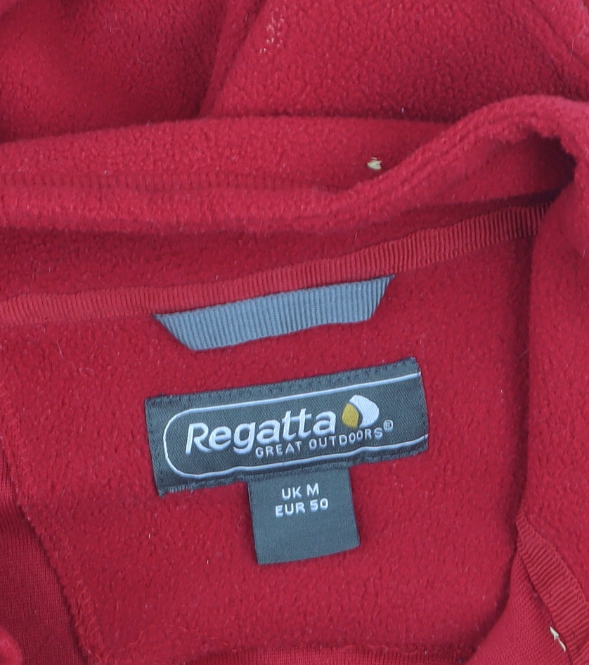 Regatta Men Red Fleece 1/4 Zip Pullover Sweatshirt M