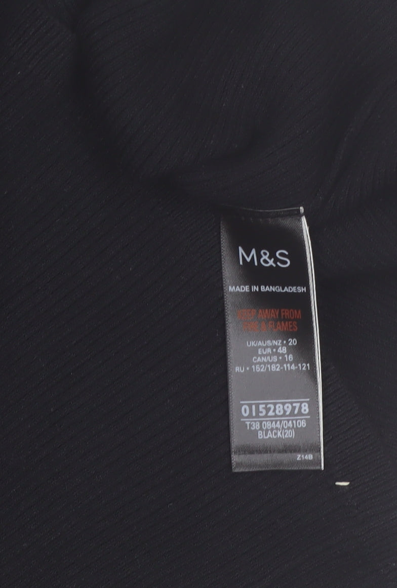 Marks & Spencer Women's Black Sleeveless Tank Top Size 20