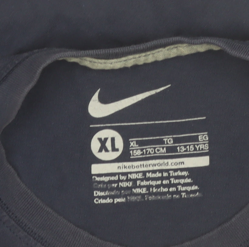 Nike Boys Navy Blue XL Graphic Logo Short Sleeve T-Shirt