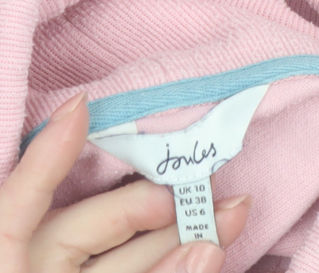 Joules Women Pink UK 10 Pullover Sweatshirt with Funnel Neck