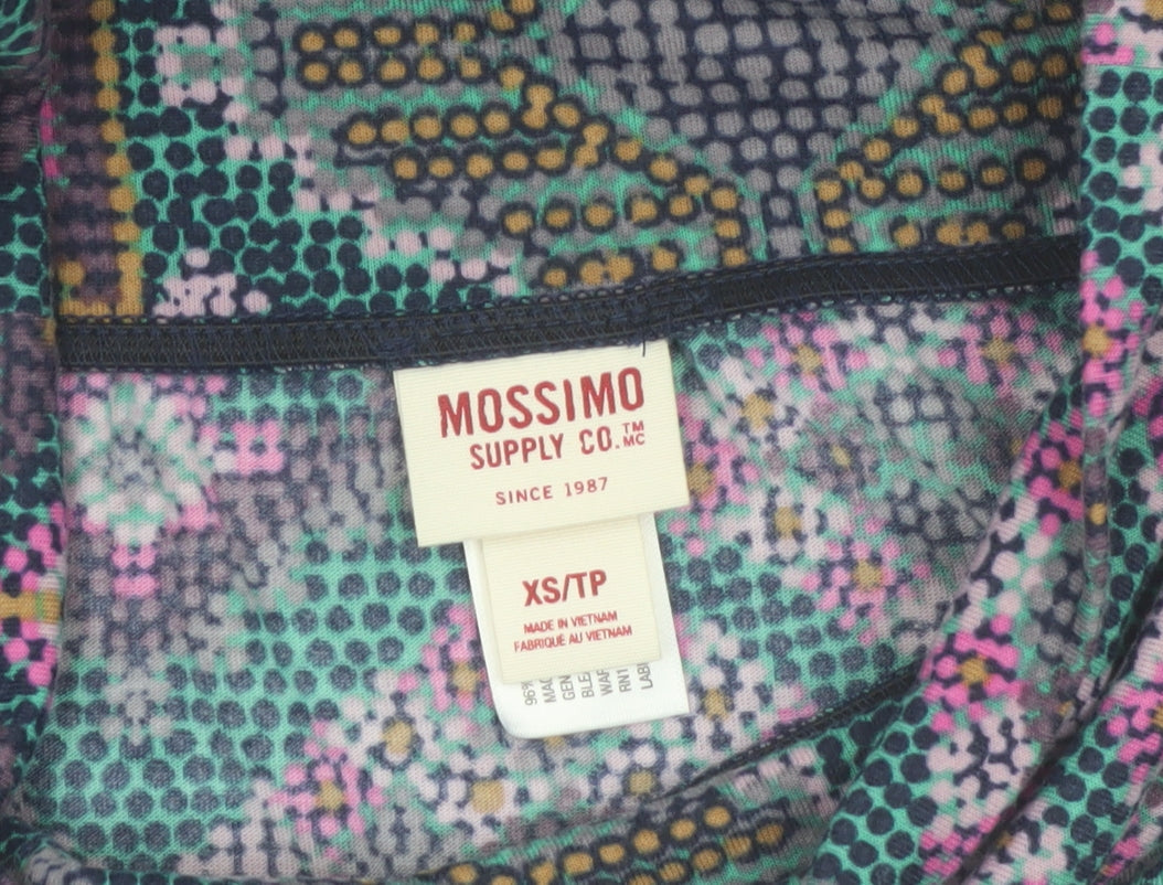 Mossimo Women’s Multicoloured Geometric Midi A-Line Skirt XS