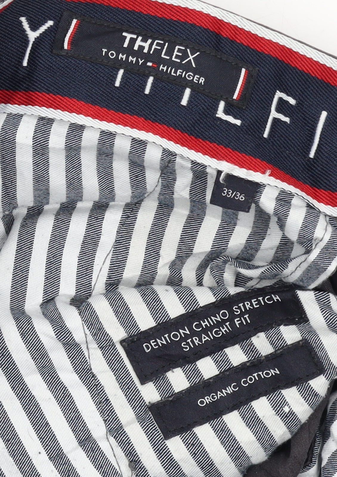 Tommy Hilfiger Men’s Grey Chino Straight Fit Trousers 33x36