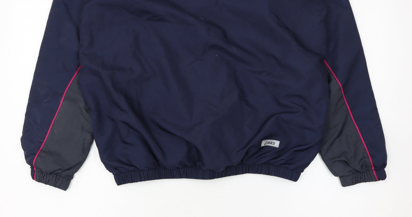 Asics Women's Navy Pullover Sweatshirt L Polyester Sports Top