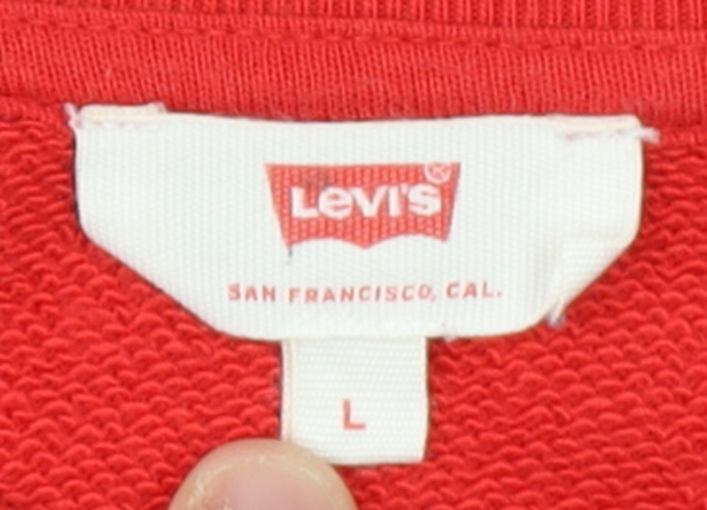 Levi's Women's Red Colourblock Pullover Sweatshirt Size L