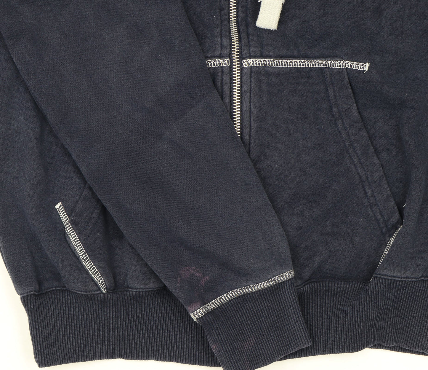 Adidas Originals Womens Navy Full Zip Hoodie Size 12