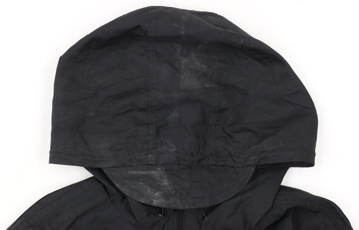 Adidas Womens Black Size 12 Windbreaker Hooded Active Jacket