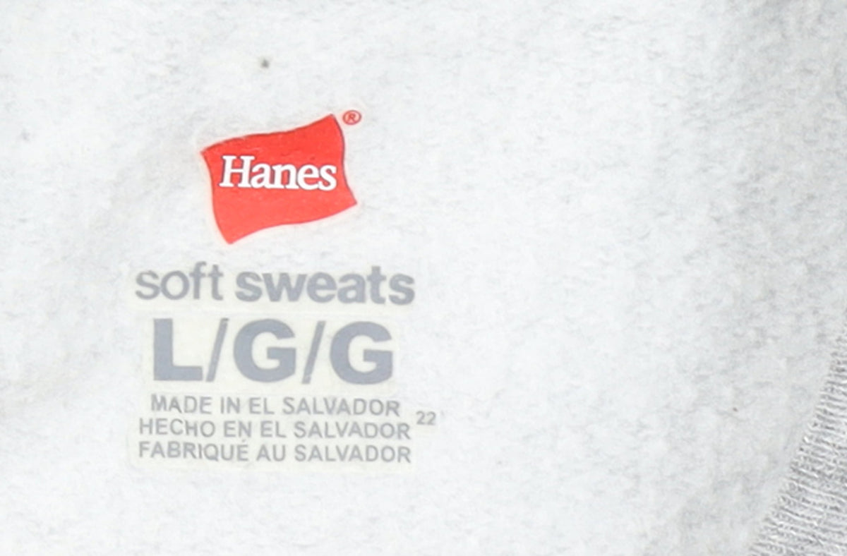 Hanes Unisex Kids Grey Lakers Pullover Sweatshirt L Fleece Sports Style
