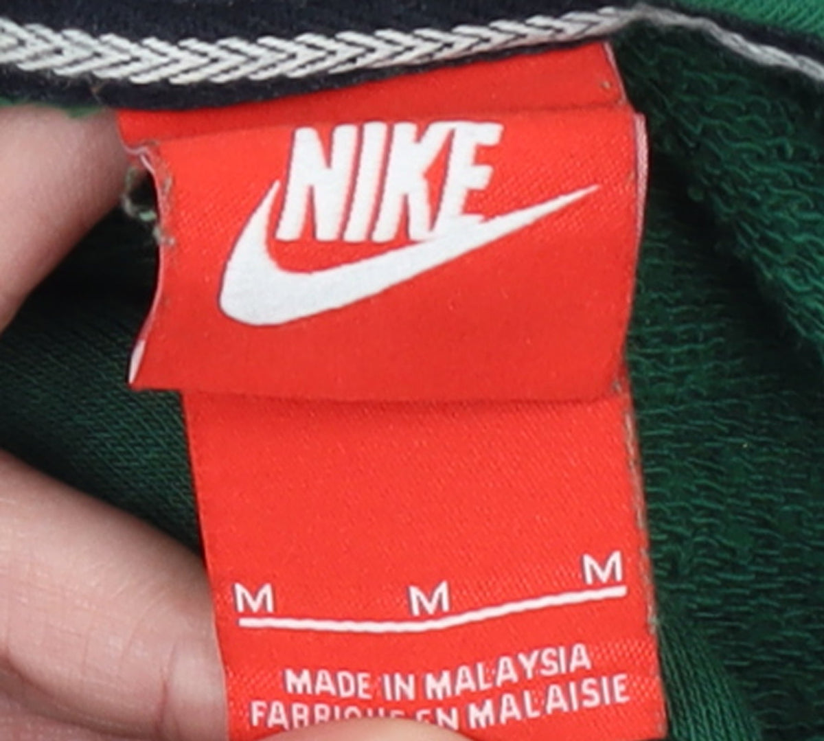 Nike Women’s Green Pullover Hoodie Medium Logo Print Sportswear