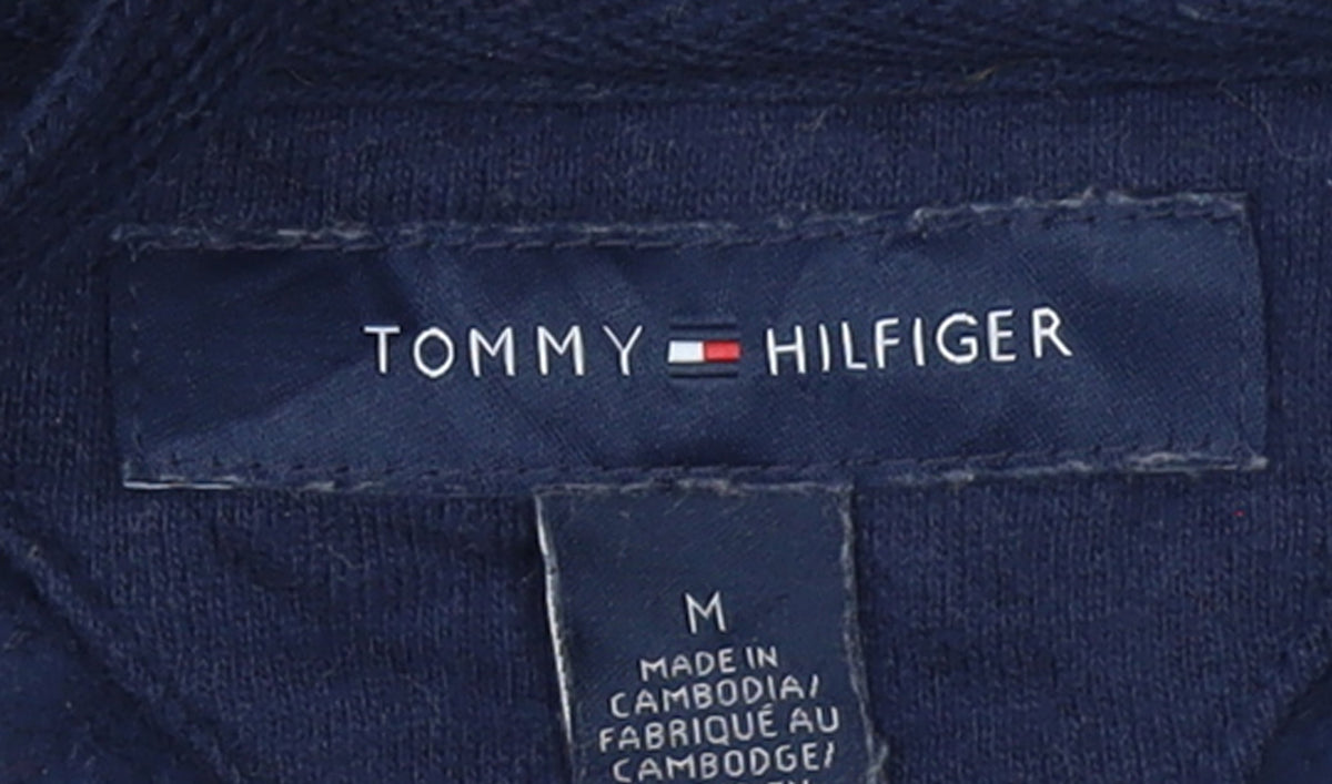 Tommy Hilfiger Men's Blue Striped Pullover Hoodie Size M