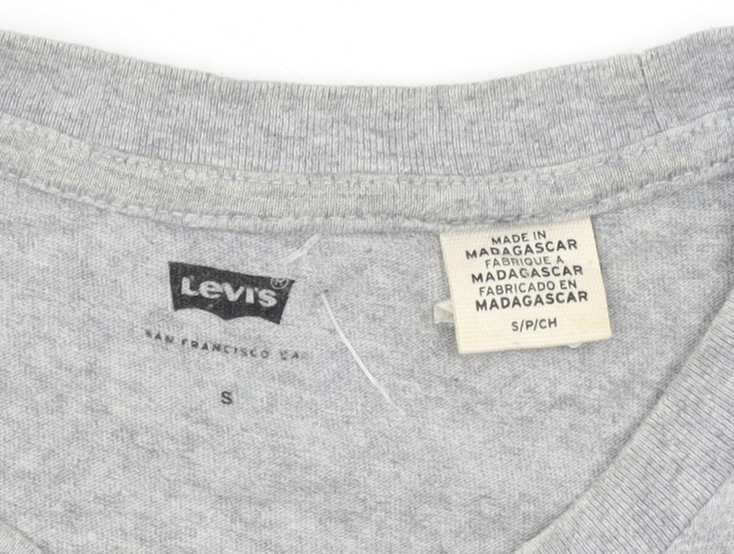 Levi's Womens Grey Small Classic Logo Short Sleeve Cotton T-Shirt