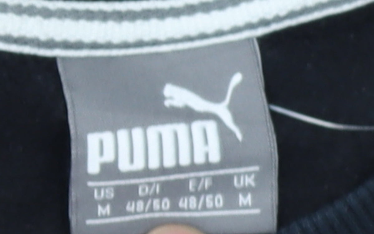 Puma Men's Black Crew Neck Logo Sweatshirt M