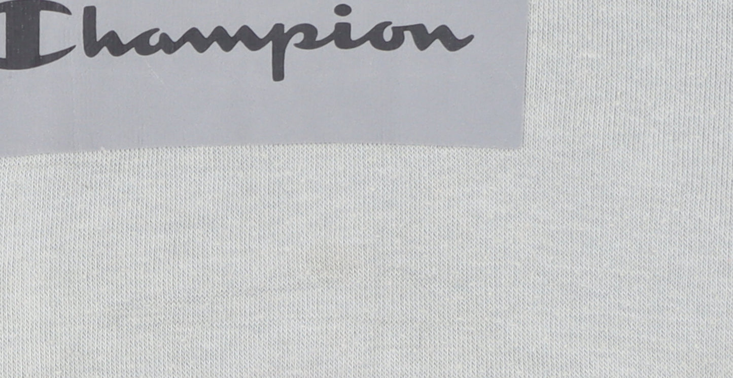 Champion Boys Grey Pullover Hoodie 11-12 Years Logo Fleece Sweatshirt