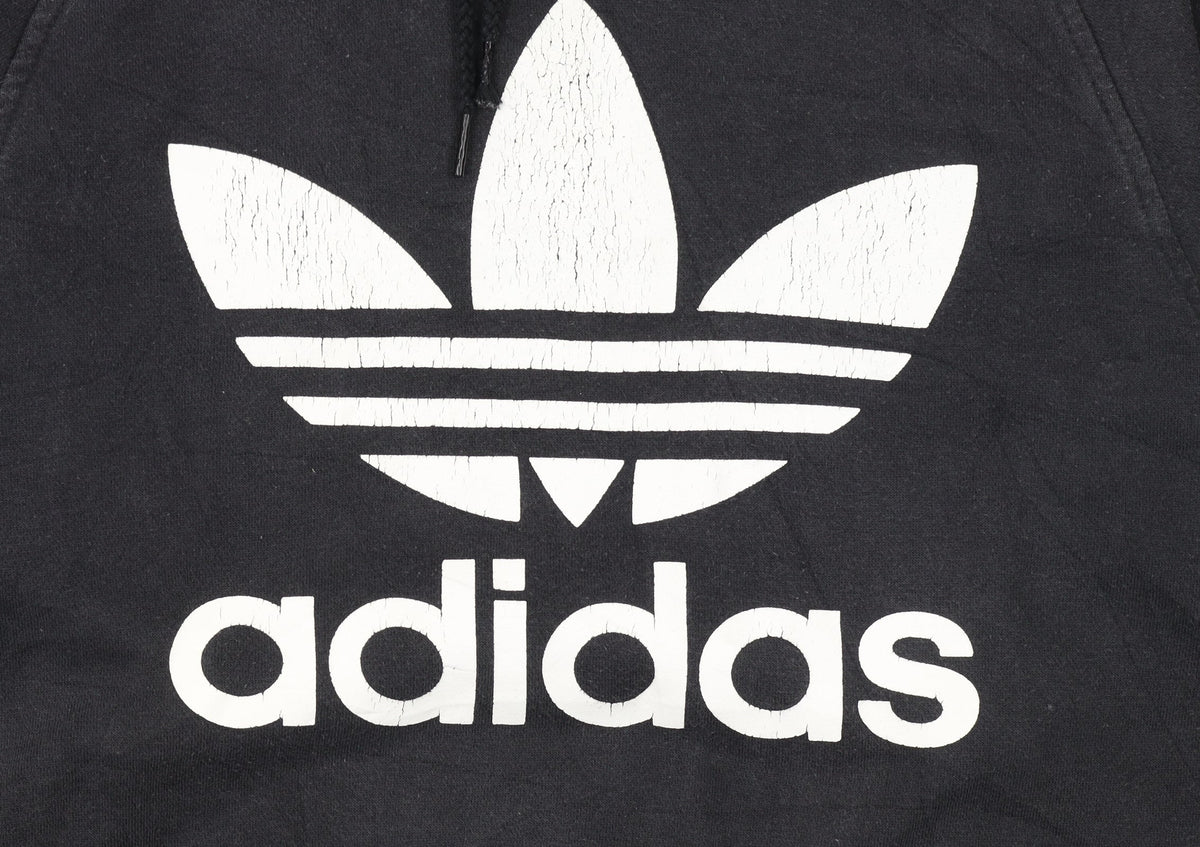 Adidas Men's Black Pullover Hoodie Small Logo Fleece Sweatshirt