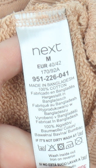 Next Women Beige 'New York' Cotton Crew Neck Pullover Sweatshirt M