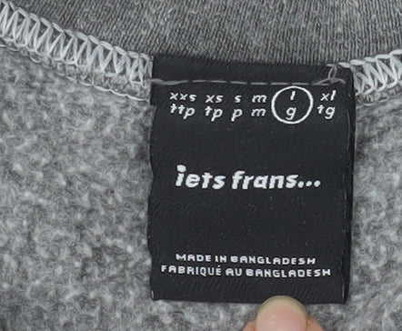 iets frans Men’s Grey Graphic Pullover Sweatshirt Size L