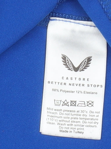 Castore Boys Blue Long Sleeve Athletic Top Size M Moisture Wicking