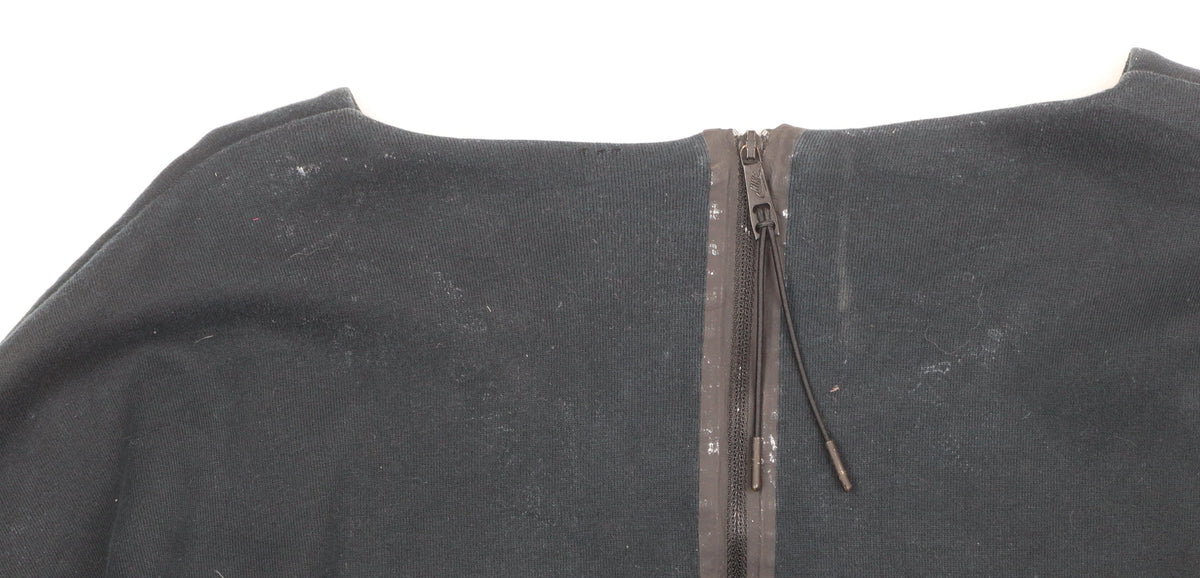 Nike Womens Black Long Sleeve Full Zip Sweatshirt L Cotton Blend