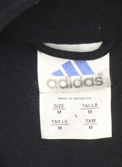 Adidas Womens Black Fleece Waistcoat M Full Zip Sleeveless Sportswear