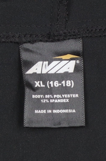 Avia Womens Black Colourblock 1/2 Zip Hoodie XL Polyester Blend