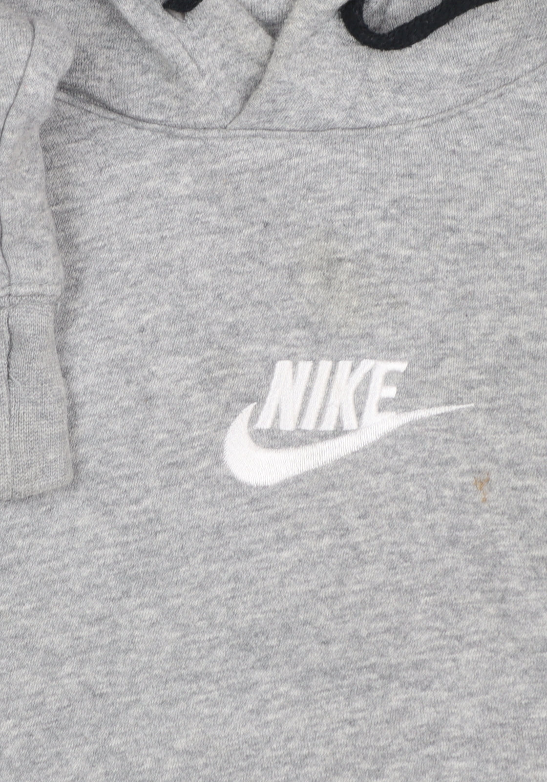 Nike Women Grey Pullover Hoodie Size M Logo Embroidered Sweatshirt