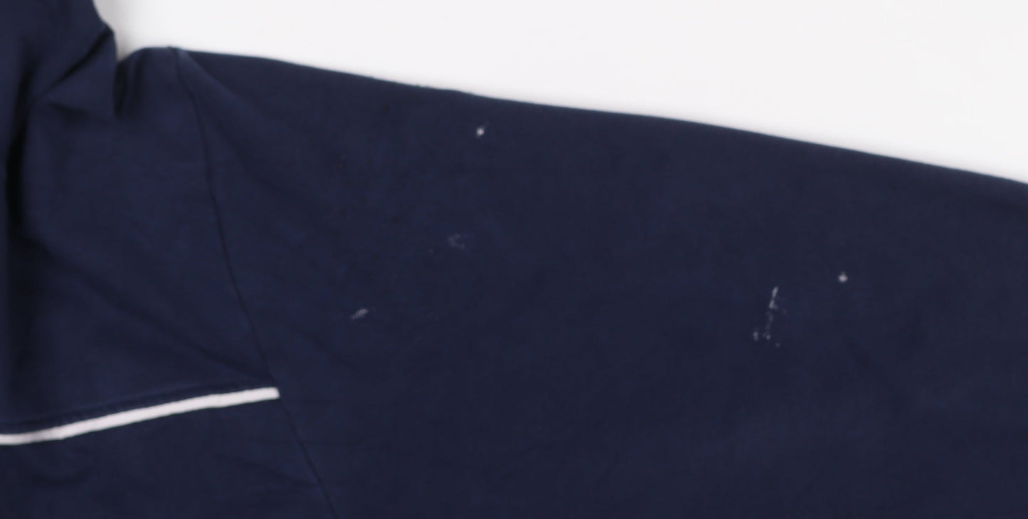 Mercedes-Benz Men's Blue Full Zip Sweatshirt L Embroidered Logo