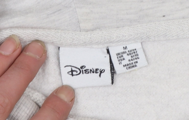 Disney Women's Grey Mickey Mouse Pullover Hoodie Size M