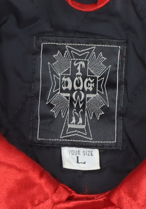 Dogtown Men’s Red Varsity Jacket Size L Nylon Skate Retro Style