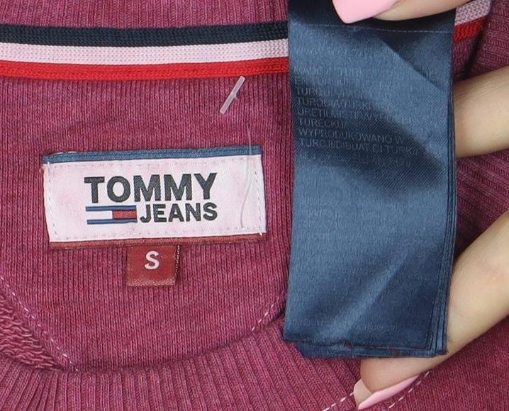 Tommy Jeans Women's Red Long Sleeve T-Shirt Dress Size S