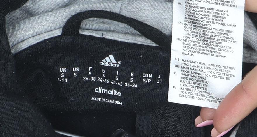 Adidas Womens Black Climalite Full Zip Hoodie Size S