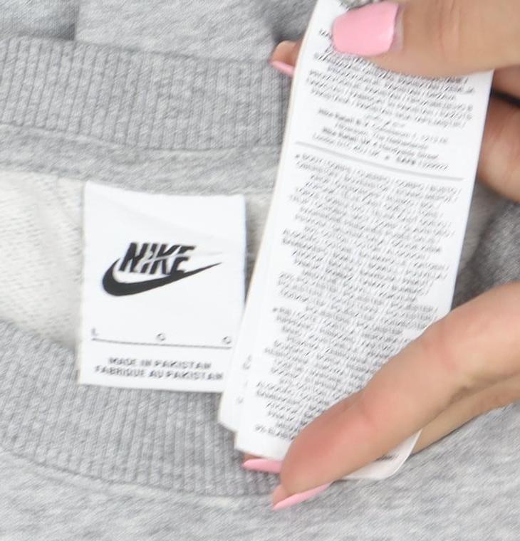 Nike Women’s Grey Crew Neck Pullover Sweatshirt Size L