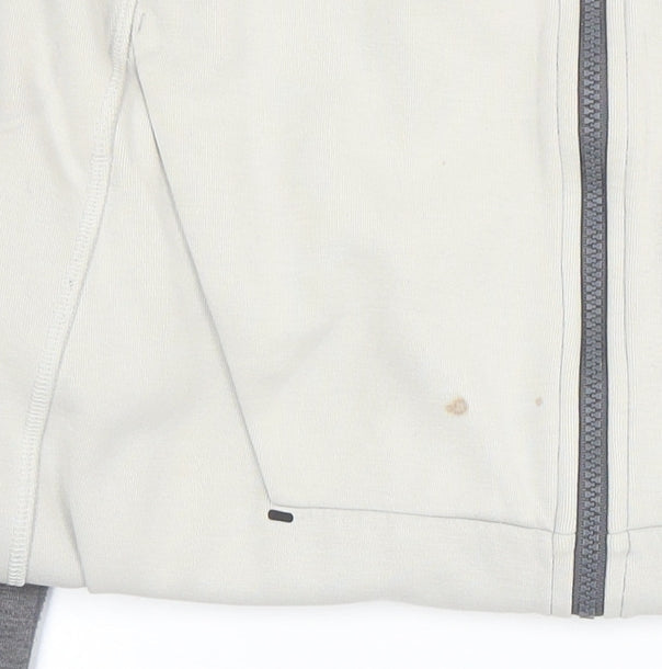 Nike Men's Grey Full Zip Hoodie Size S Regular Fit Cotton Blend