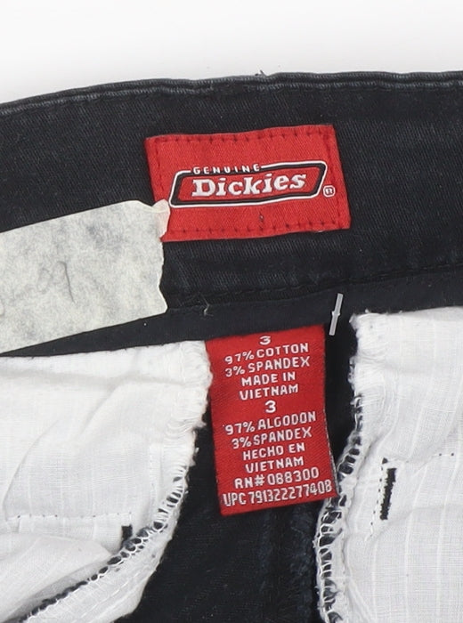 Dickies Women Black Size 3 Straight Cotton Blend Jeans