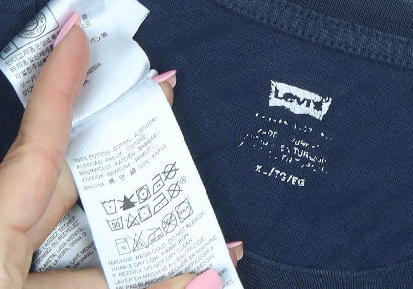 Levi's Men's Blue XL Logo Graphic Cotton T-Shirt