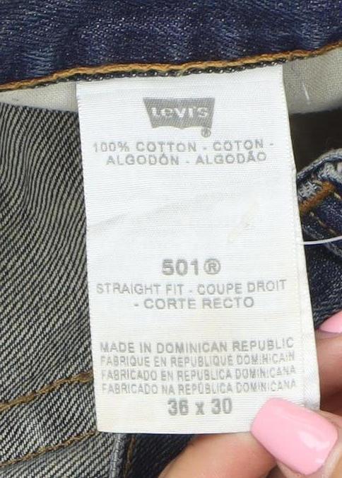 Levi's 501 Men's Blue Straight Leg Jeans 36x30 Denim Vintage Classic