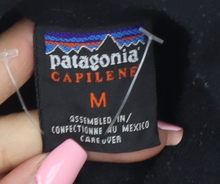 Patagonia Women Black Capilene 1/4 Zip Pullover Sweatshirt M