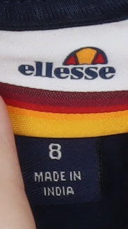 Ellesse Womens Navy Burgundy Colourblock Hoodie Size 8