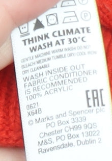 Marks and Spencer Women Red Dog Christmas Jumper M Pullover Knit