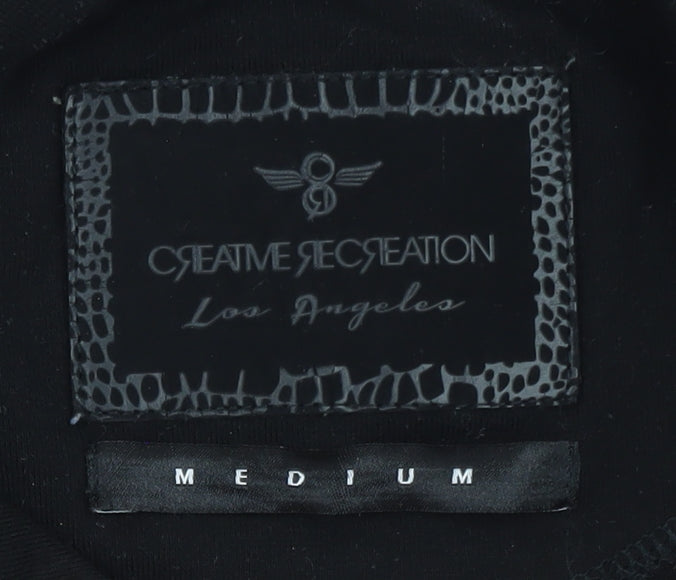 Creative Recreation Men's Black Bomber Jacket Size M Full Zip