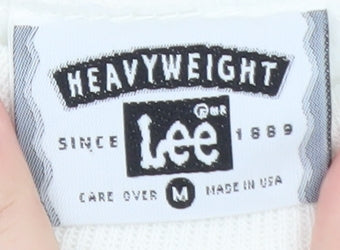 Lee Women White Minnesota Snowman Heavyweight Sweatshirt M