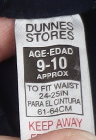 Dunnes Stores Boys Blue Chino Trousers 9-10 Years Regular Fit