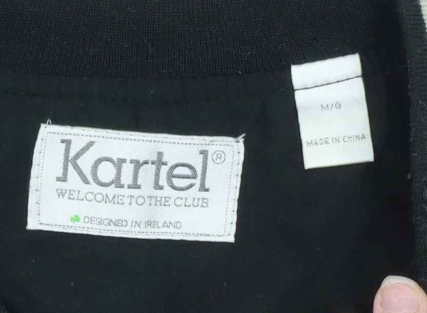 Kartel Men's Black Sleeveless V-Neck Regular Fit T-Shirt M