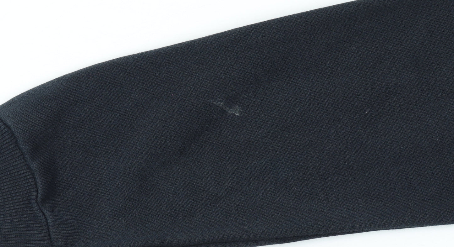 Puma Boys Black Crew Neck Pullover Sweatshirt Size 12 Years Logo Print