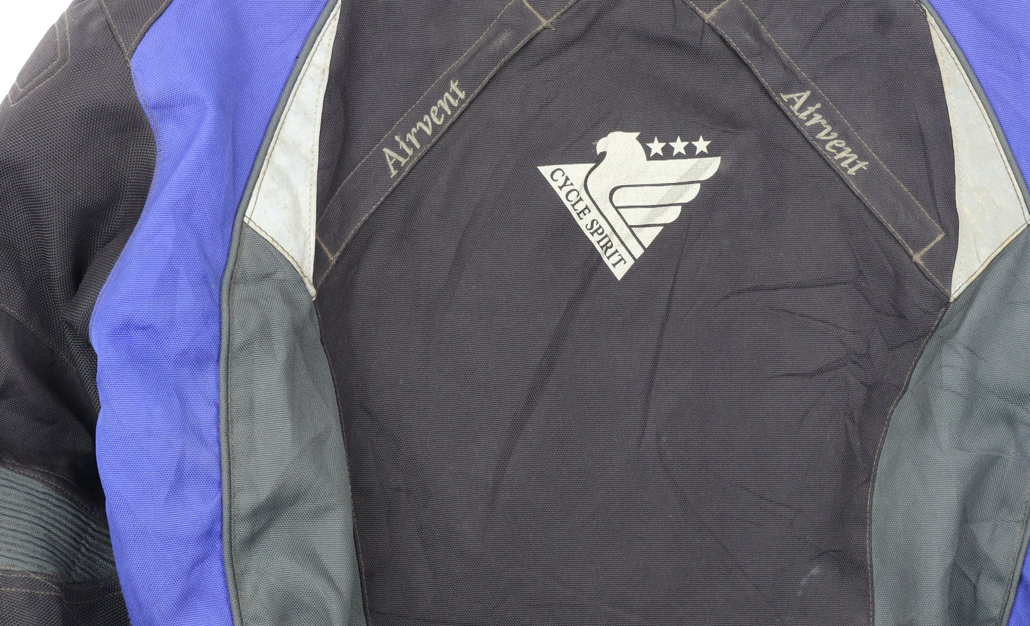 Cycle Spirit Men's Black Blue Motorcycle Jacket Size M Windproof