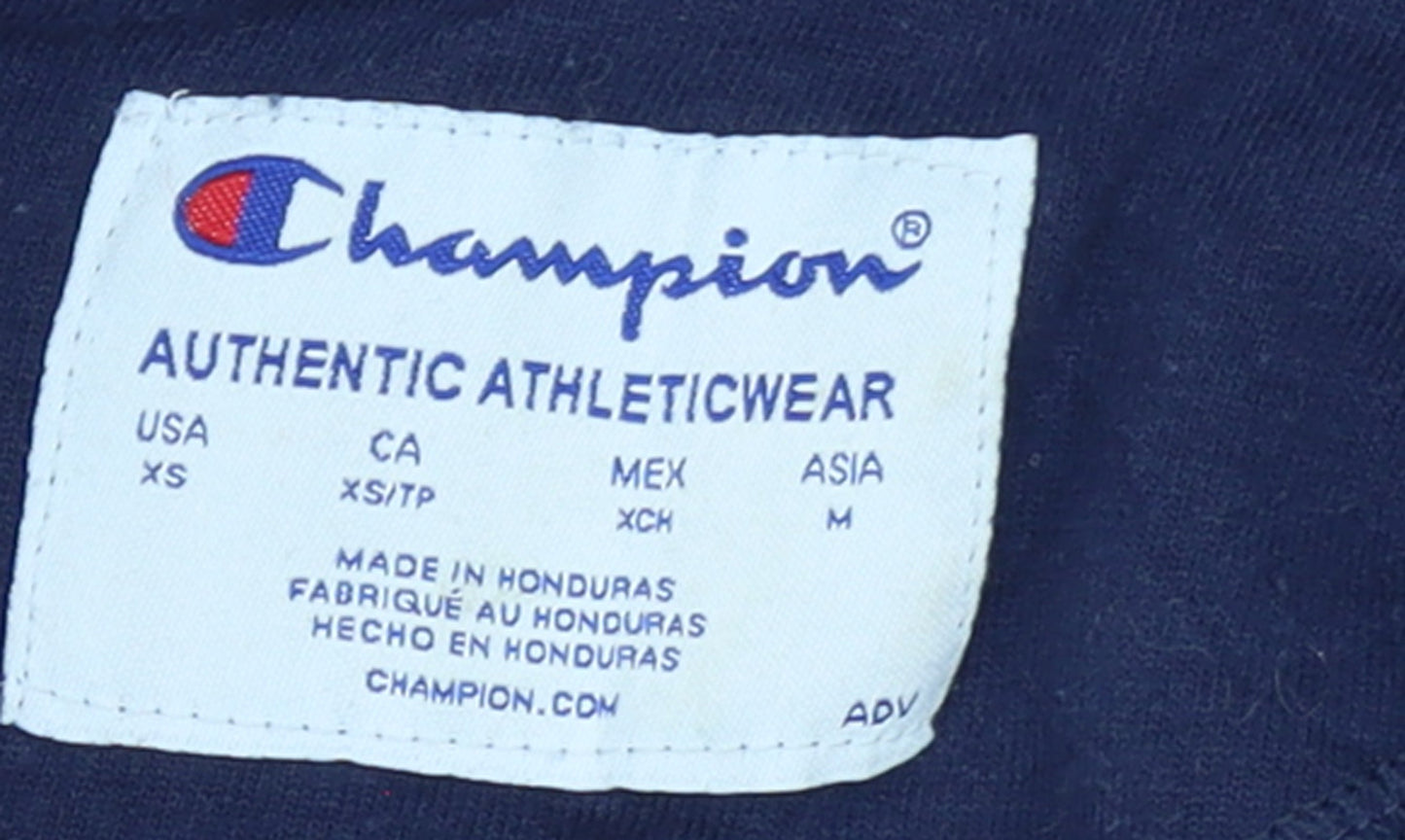 Champion Women's Navy Full Zip Hoodie XS Casual Lightweight