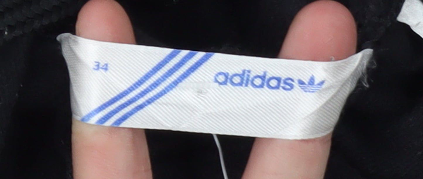 Adidas Womens Black Hoodie Size 6 Pullover Hooded Sweatshirt