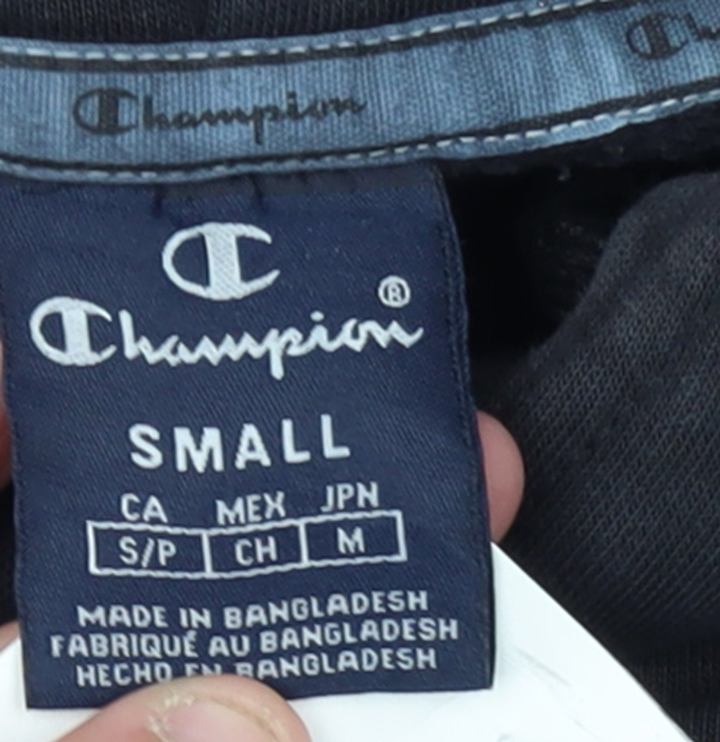 Champion Men's Black Pullover Hoodie Small Logo Fleece Sweatshirt