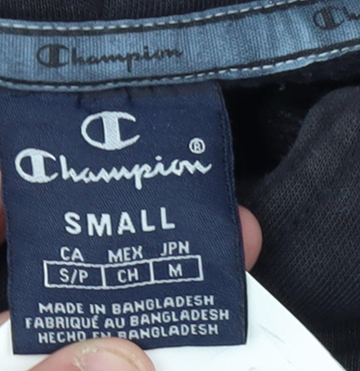 Champion Men's Black Pullover Hoodie Small Logo Fleece Sweatshirt