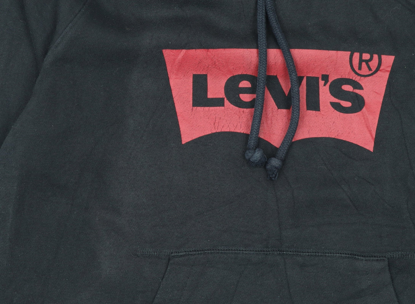 Levi's Women's Black Small Pullover Hoodie with Red Logo