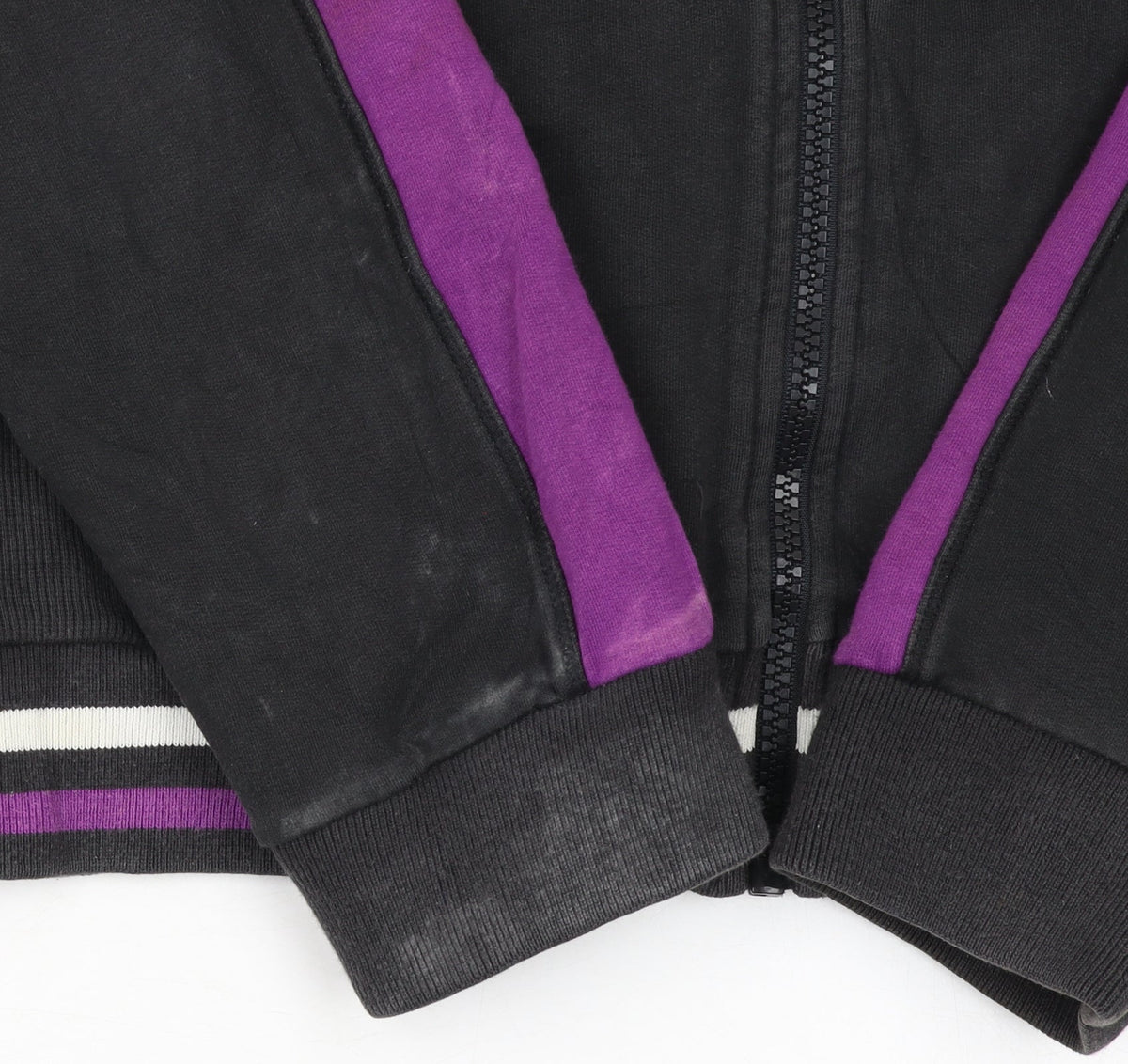 Ellesse Women Black & Purple Full Zip Hoodie Size 10 S