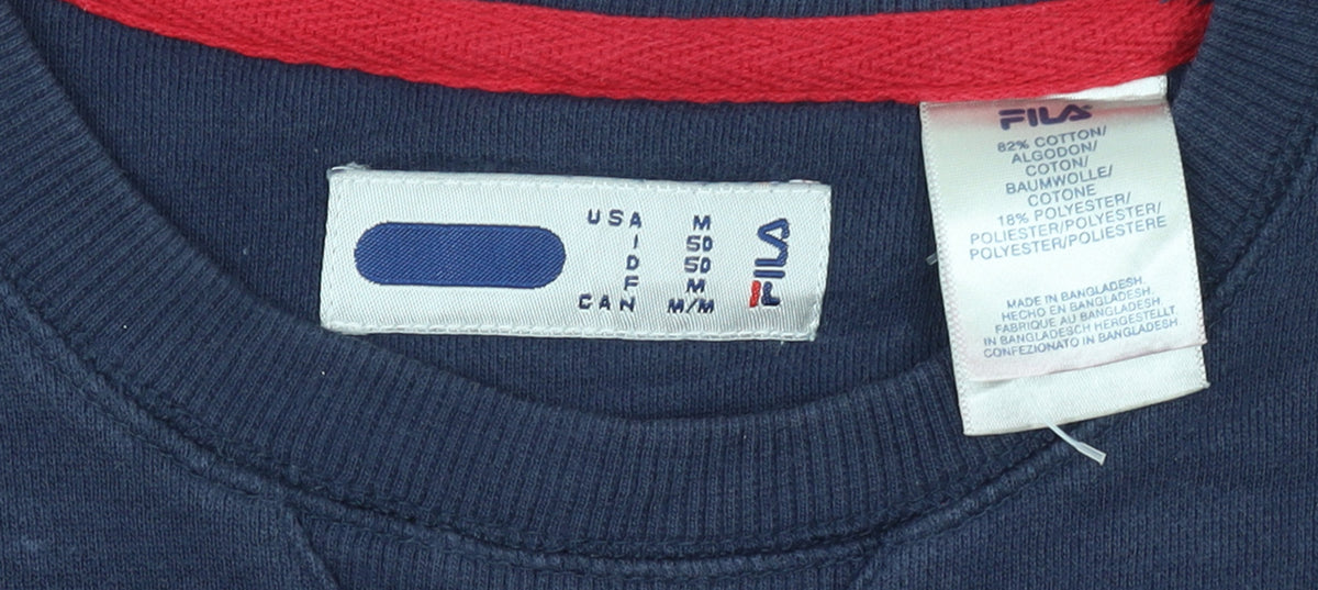 Fila Men's Blue Crew Neck Pullover Sweatshirt Size M